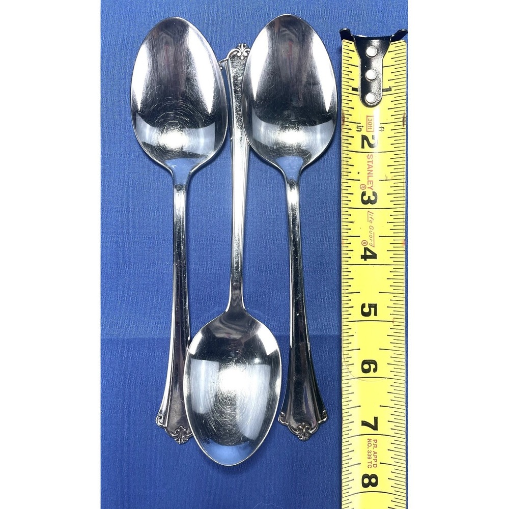 Oneida Deluxe Anticipation Stainless Steel - 3 Oval Soup Spoon Glossy Finish - Picture 2 of 3